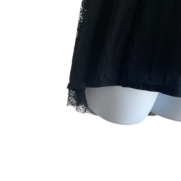 BCBGMaxazria Women Top XXS Black Lace Babydoll Multi Media Y2K Witchy Whimsigoth - Picture 10 of 12